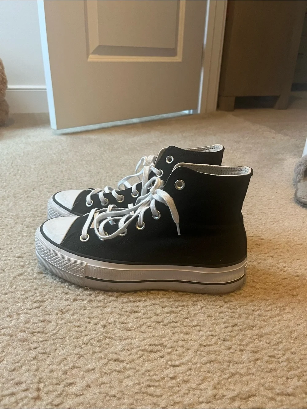 Converse Black High-Top Canvas Sneakers with White Accents